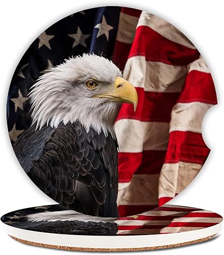 Miniatura 7 de Portavasos de cerámica para automóvil para mujeres/hombres, portavasos absorbentes para automóvil con muesca de dedo de 2.56 pulgadas, paquete de 2,