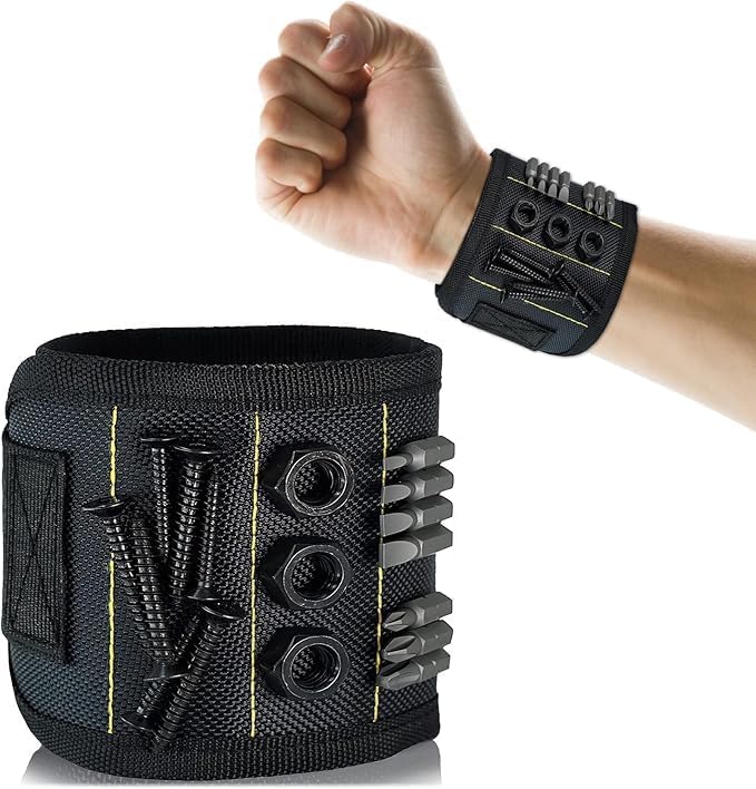 FUPUALL;Magnetic Wristband for Tools, 15 Magnets, Suitable for Sc...