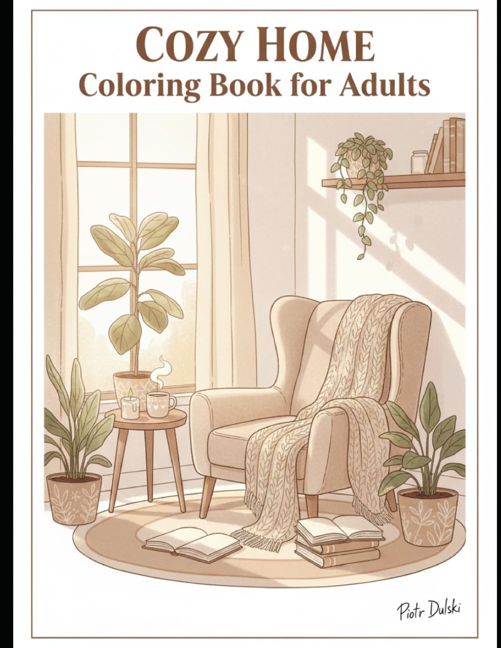 Cozy Home Coloring Book for Adults: 50 Cozy Scenes for Stress Relief and Mindfulness