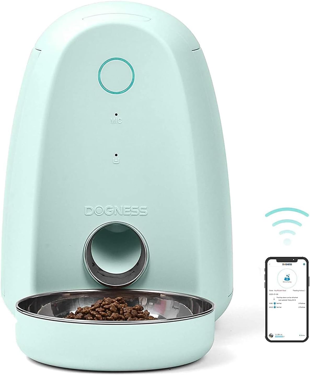 Pet Supplies DOGNESS Automatic Cat Feeder with APP, Smart Feed Wifi