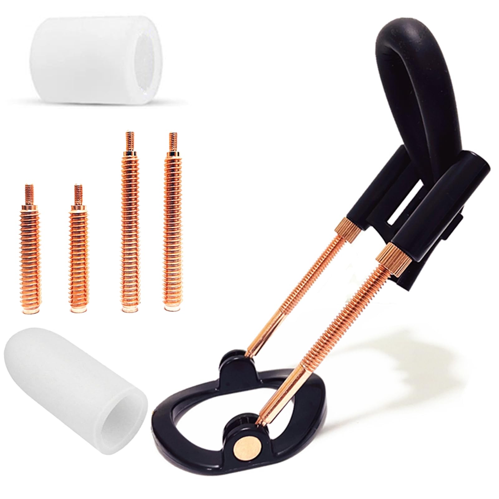 Upgraded Male Physical Stretching Retractor, Endurance Training Stretcher, Adjustable Retractor with Silicone Protective Case (Golden)