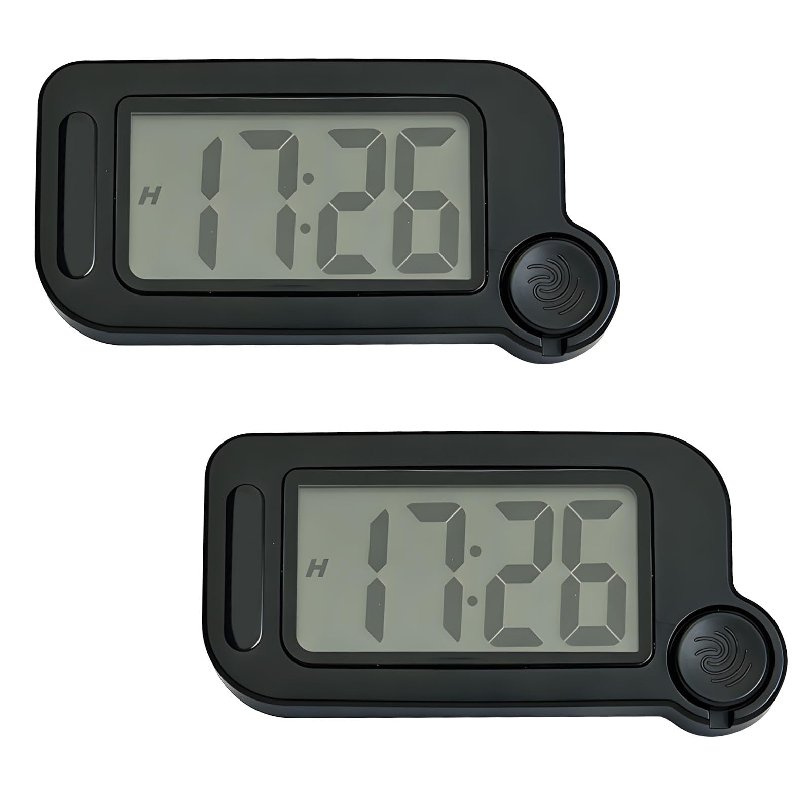 Buxuaaaa 2pcs Miniature Digital Alarm Clock with Date Display and Clear Readability Backlight Kitchen Clock Quiet Study