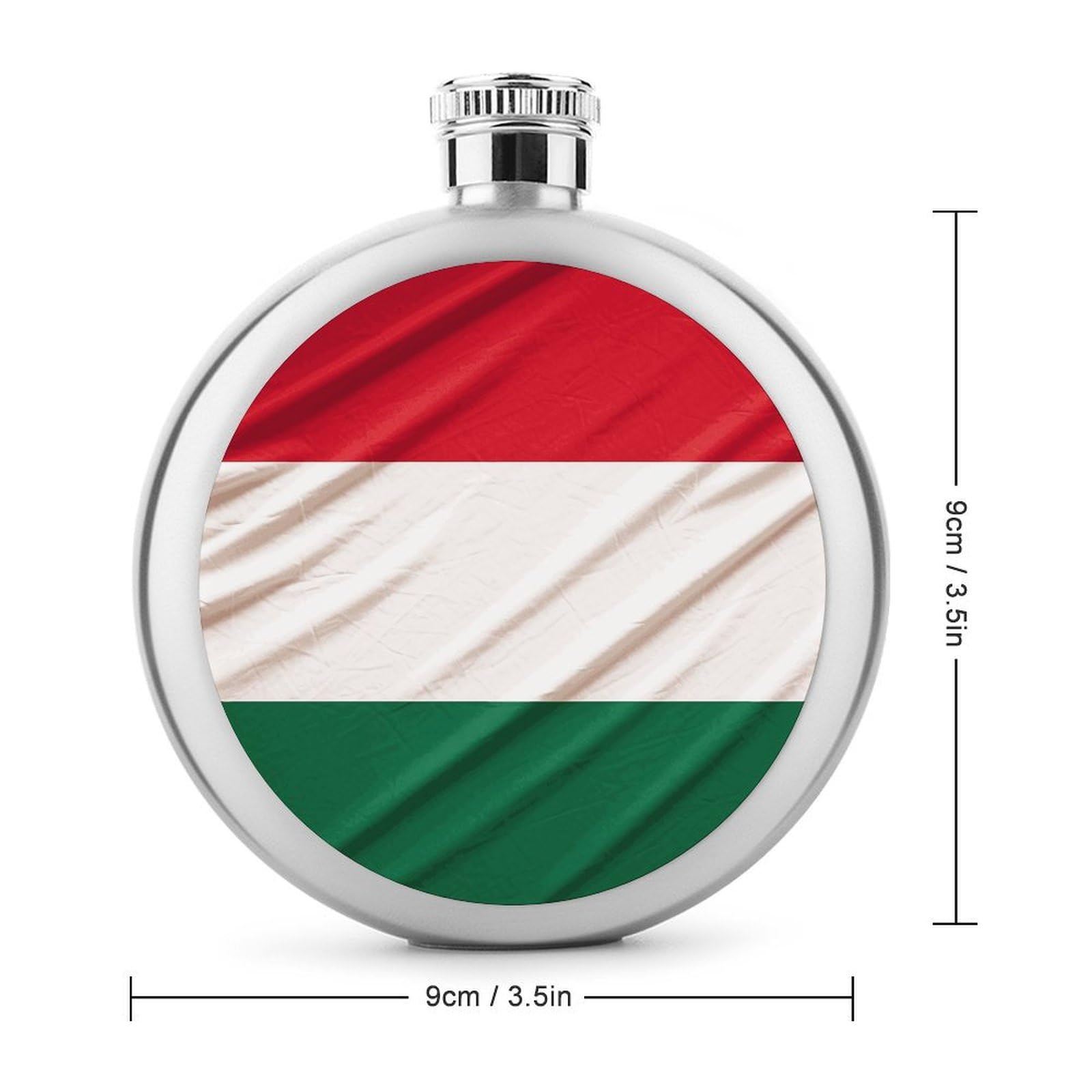 Stainless Steel Wine Bottle Liquor Container Italy Flag Print Leak Proof Hip Flask Durable for Camping Hiking Travel Festivals