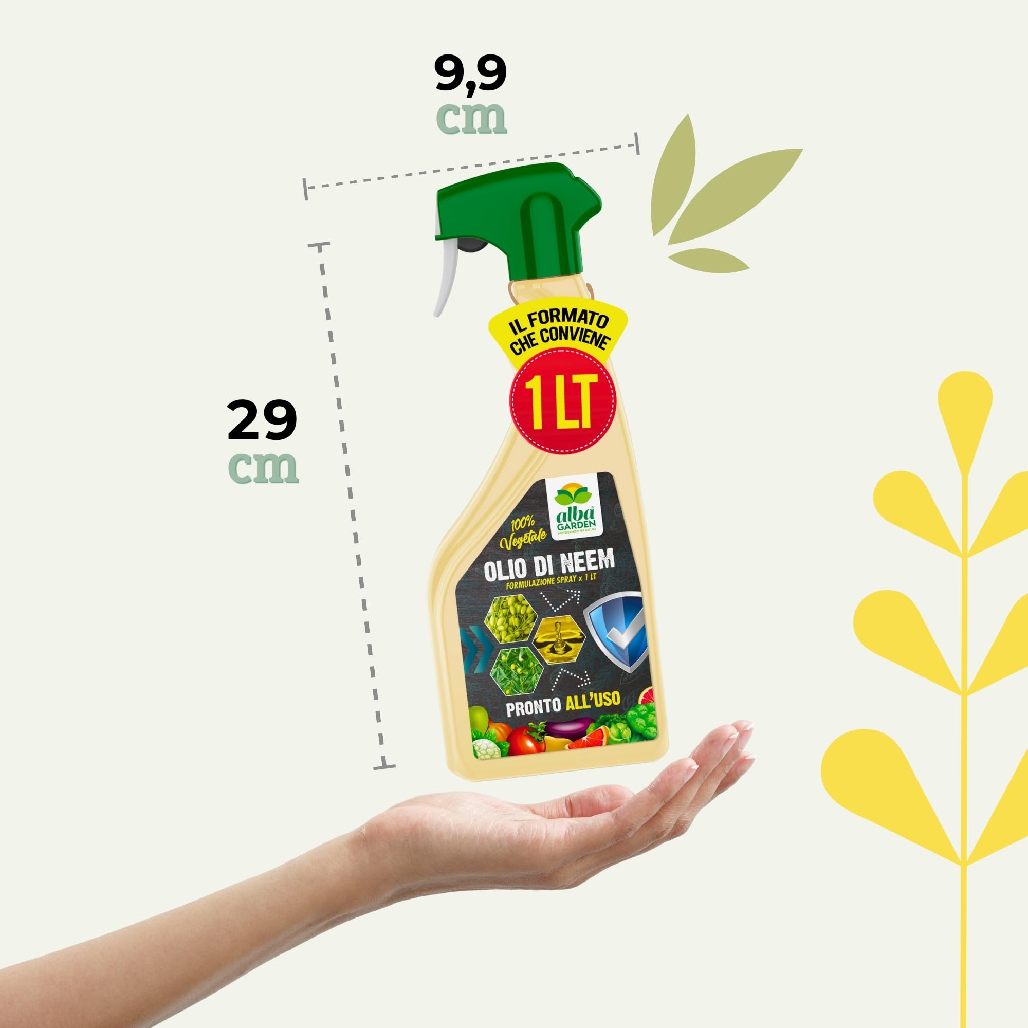 Olio Di Neem Per Piante MAXI 1 Litro Soluzione Naturale Contro Insetti Funghi Cocciniglia