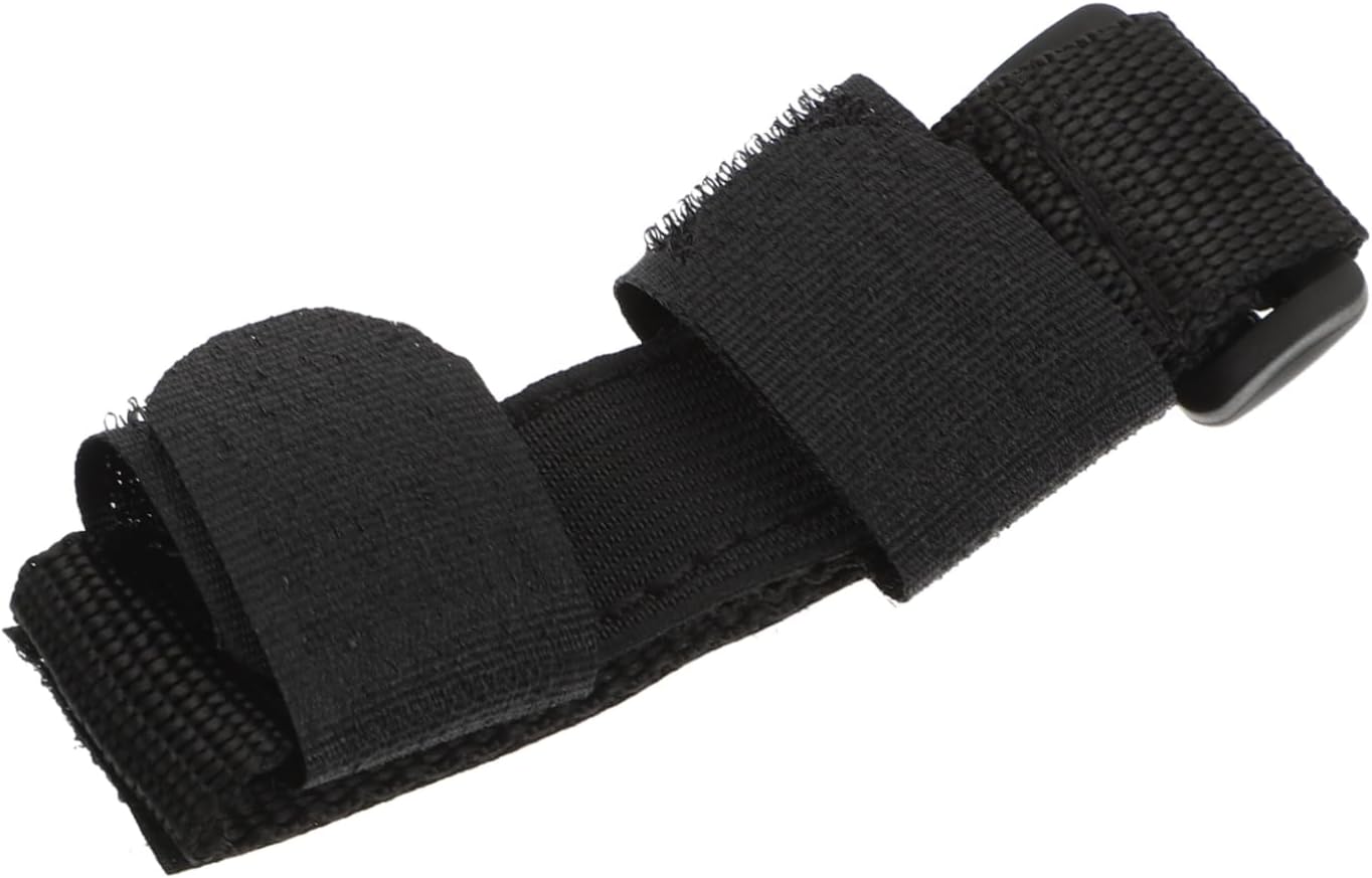 1Pc Spoon Fixing Strap for Disabled and Elderly Durable Oxford Eating Utensil Holder Black Compact and Design for Stabilizing Tableware and Toothbrush