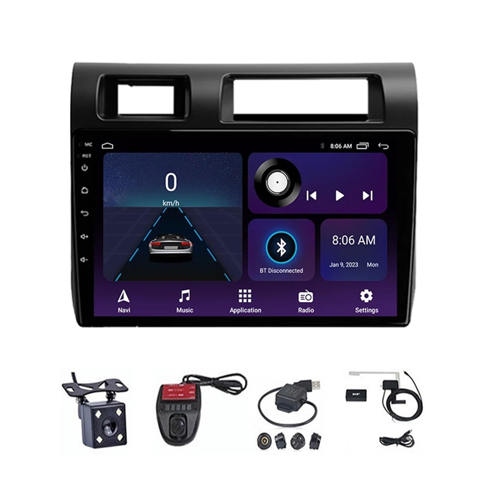 Écran tactile 9 pouces CarPlay sans fil Toyota Pickup LC70 79