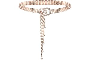 Crystal Belt for Women - Rhinestone Rose Gold Waistband Belt for Dress