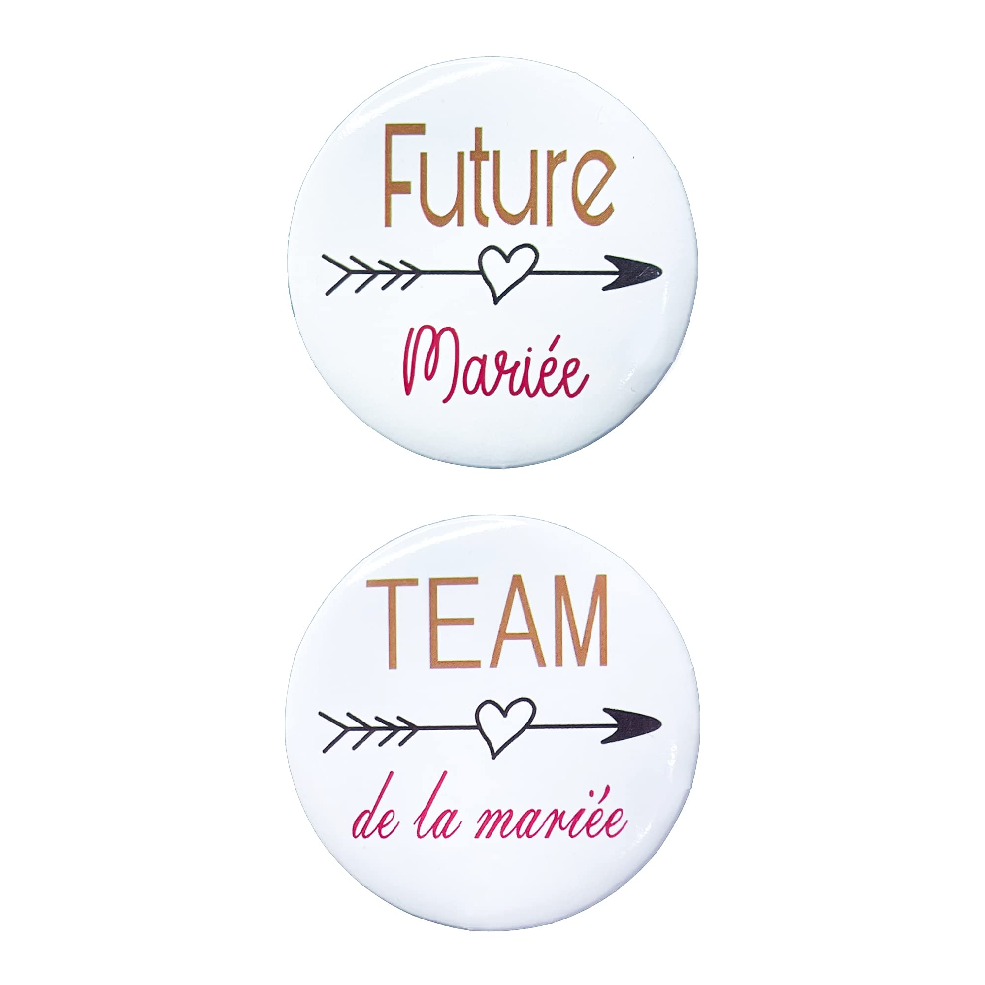 Badges Team de la mariée 15PCS avec Future mariée + Amis Accessoire de Mariage