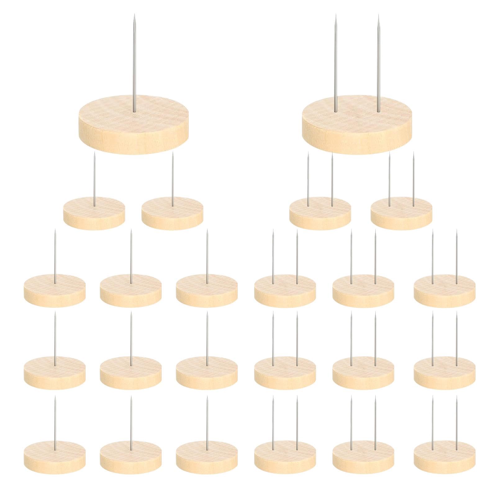 24x Gestrickte Puppenständer Aus Holz - Häkelpuppen Halter Mit Einzel- & Doppelnadeln