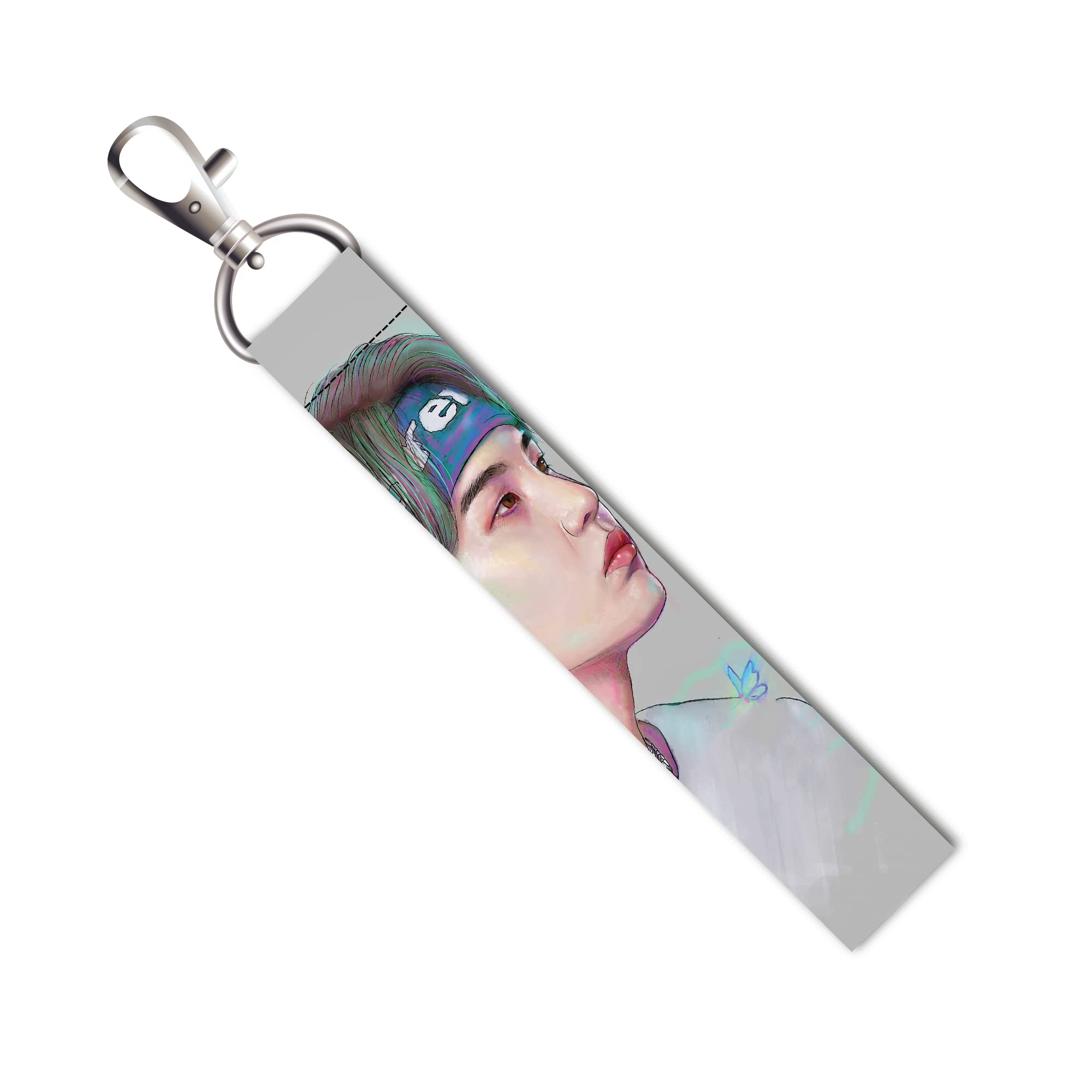 K Pop Boy Suga Lanyard Tag with Swivel Lobster for Gift Luggage Bags Backpack Laptop Bags L X H 5 X 0.8 INCH-image-16