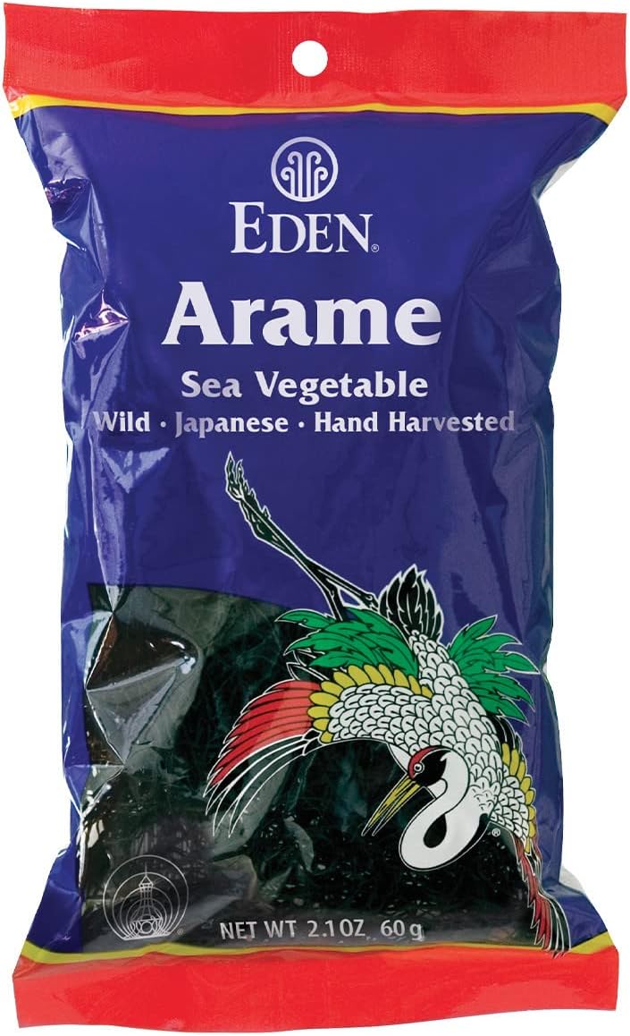 Arame, Japanese Wild Sea Vegetable, Natural Seaweed, Hand Harvested, Chopped, Cooked, and Sun-Dried, Japan, 2.1 oz