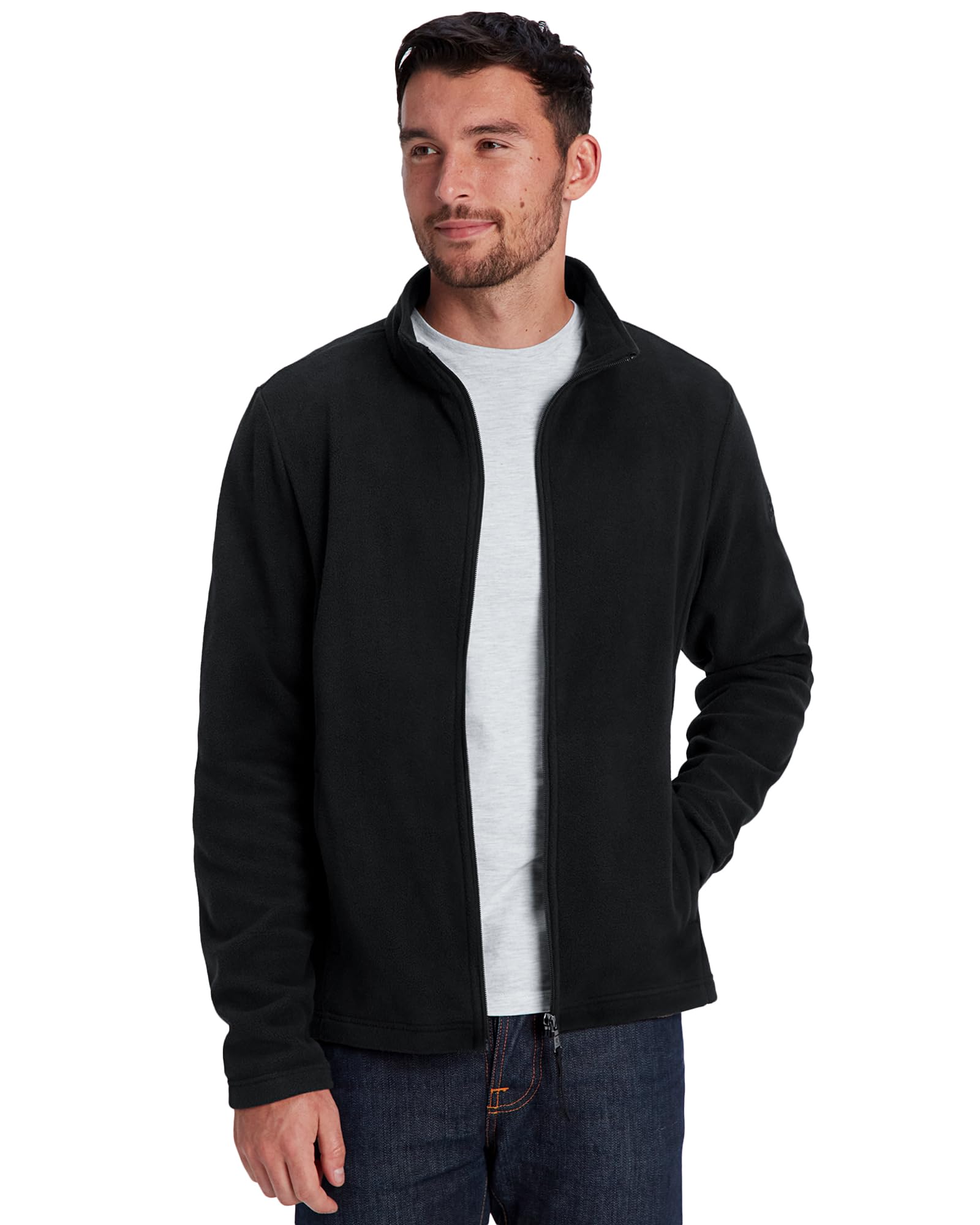 Tog24 Men's Black Revive Fleece Jacket Outdoor Microfleece Jackets With Full-Zip Lightweight & Warm, Anti-Pill Fabric For Hiking Trekking Camping Sport Xl