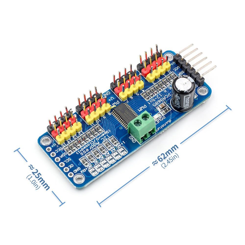 Amazon | PCA9685 サーボモータードライバー 16-Kanal Treiber 12-bit