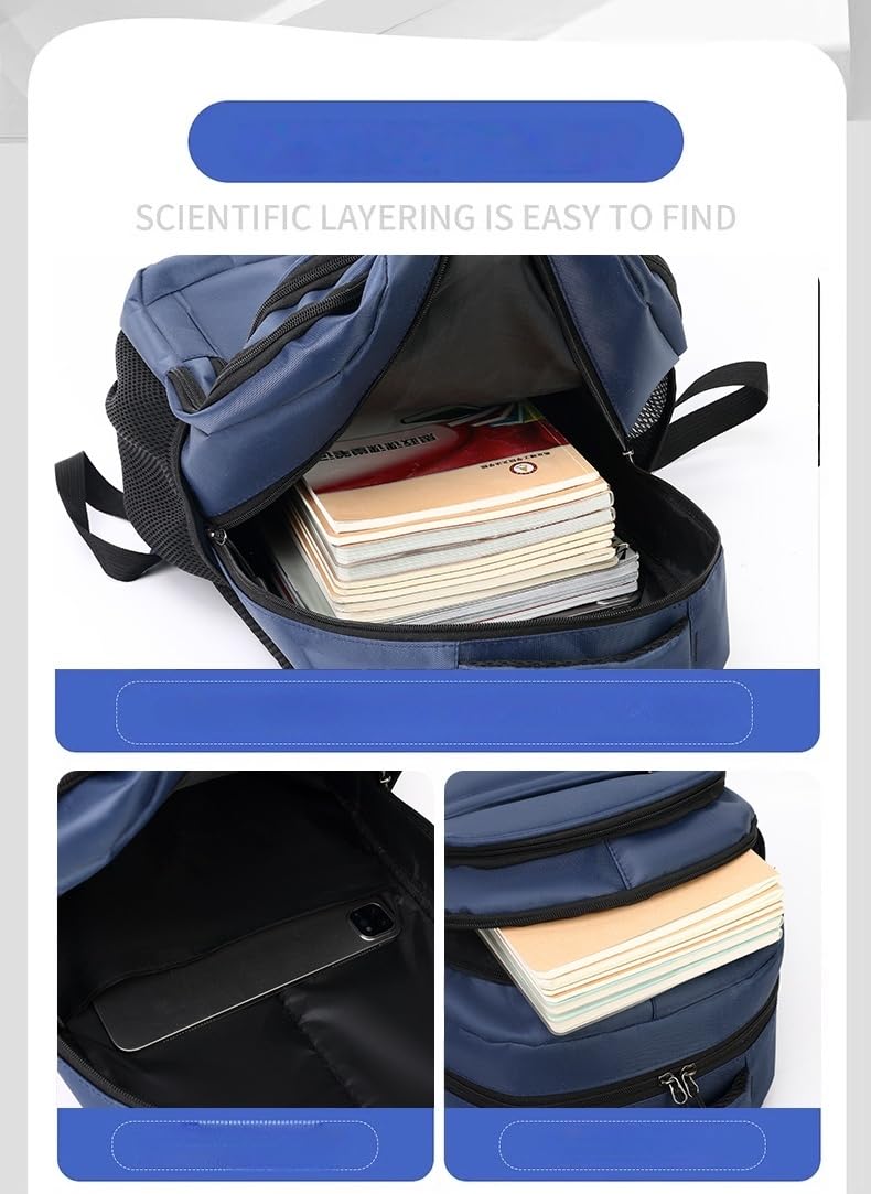 Mochila Portatil Hombre Impermeable Mochila Ordenador Portatil Antirrobo del Negocio Trabajo Diario Viaje Escolares