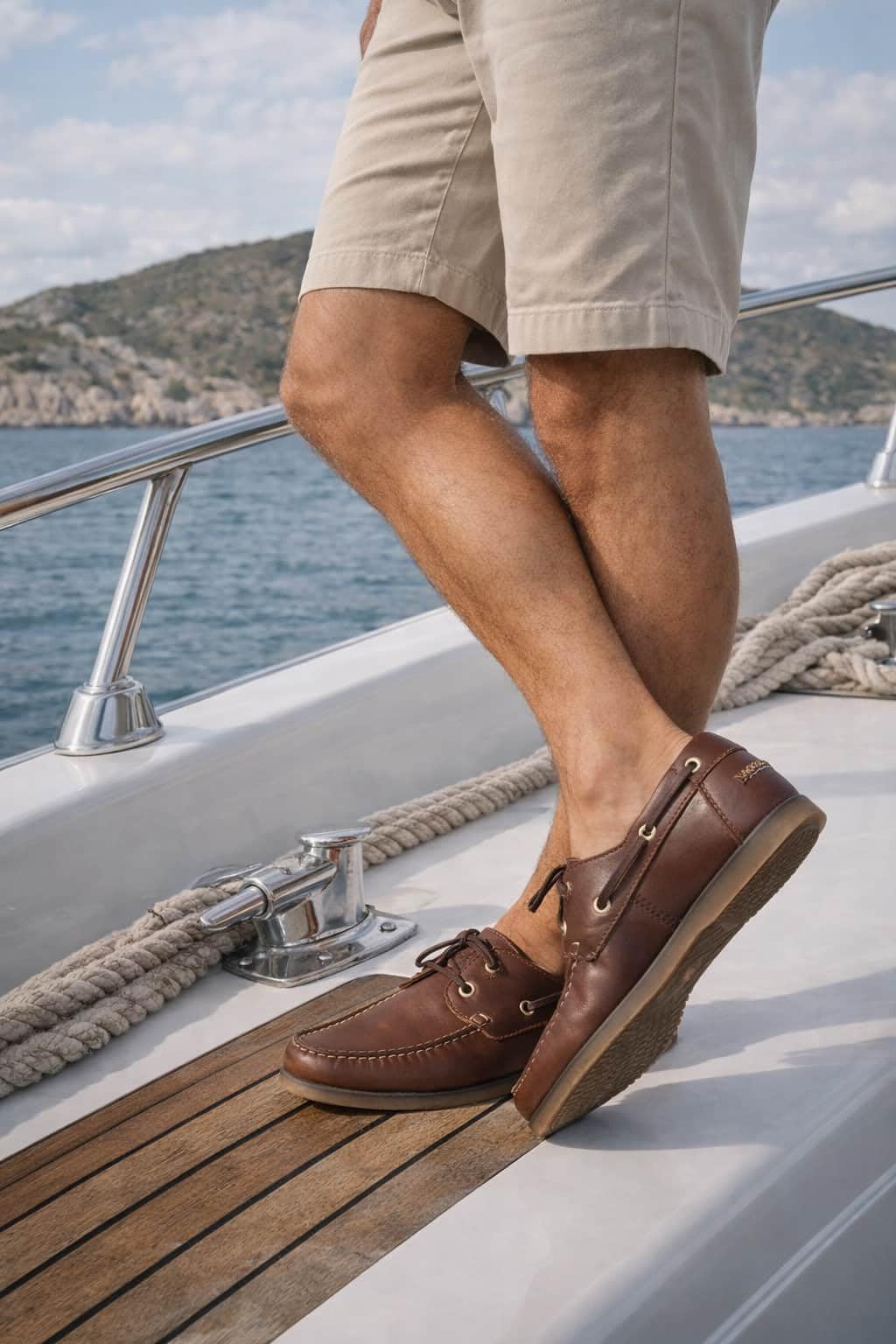 Barbour Wake Bootsschuhe für Herren, Mahagoni-Leder und Nubuk, klassische Schnürschuhe, lässige Sommerschuhe