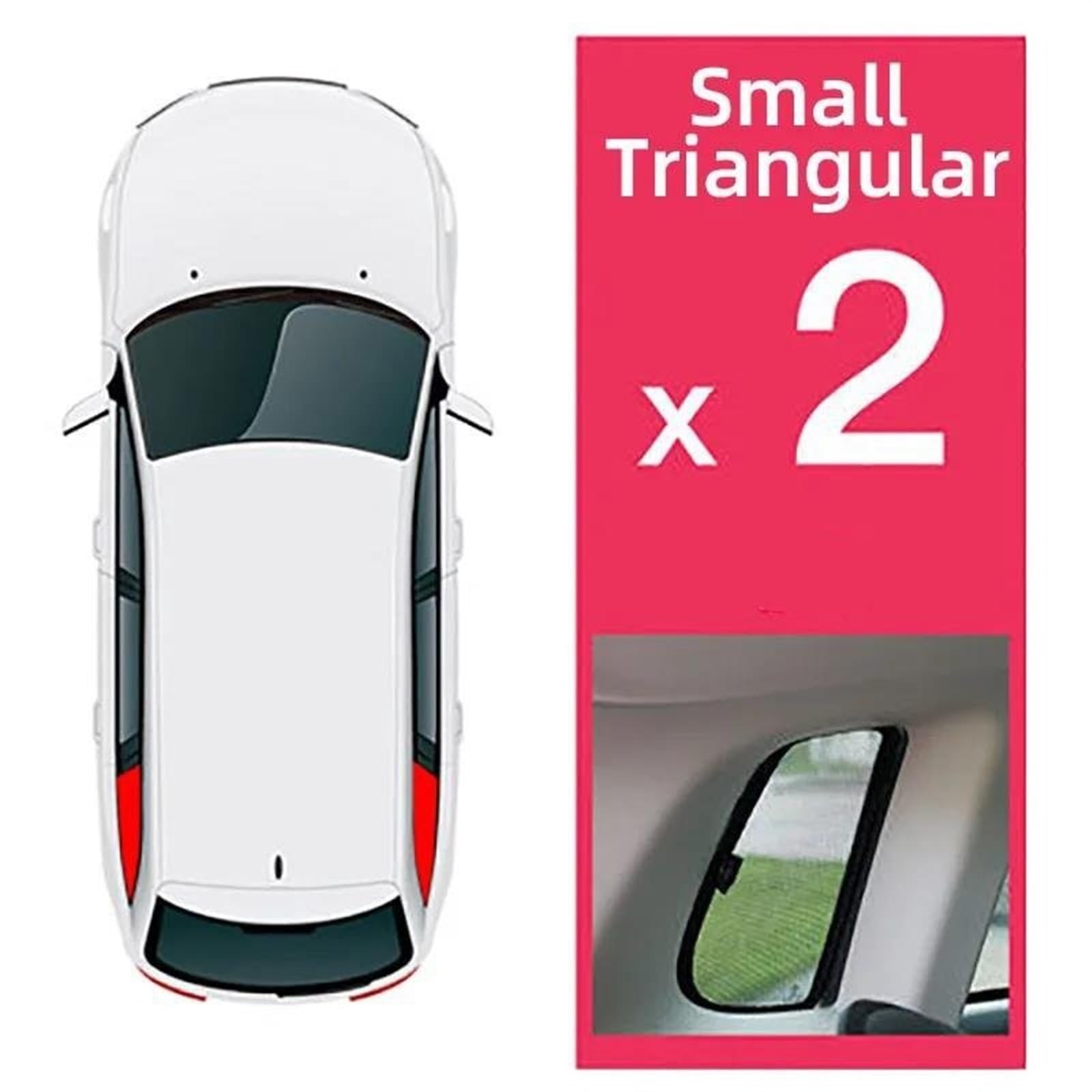Parasol Coche Delantero para Toyota para RAV4 para XA40 2012-2018 Parasol Magnético para Coche, Parabrisas, Cortina, Parasol para Ventana Trasera Lateral De Bebé sombrilla de Coche(2PCS Triangular)