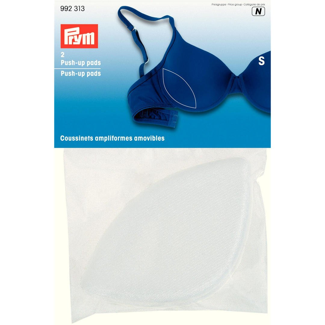 Prym Push-Up Pads 2 Pieces, Small, White, 100% polyamide, 3.3 x 11 x 0.4 cm, 3.30 x 11.00 x 0.40 cm