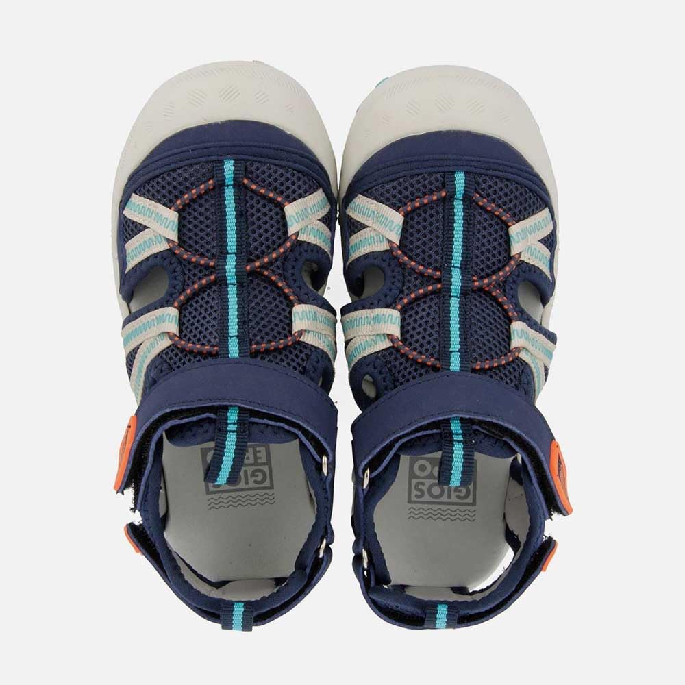 GIOSEPPO Chanclas Deportivas Azul Marino con Detalles Naranjas para niño DEINZE