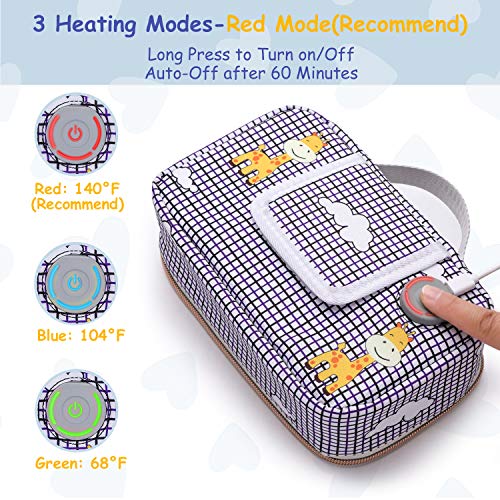 Seposeve Portable Baby Wipe Warmer with 3 Heating Modes, Farewell the Cold Baby Wipes When Changing Diaper, Auto-OFF Protection after 60 Minutes, Wipe Dispenser for Baby, USB Power 5V 2A. Home/Travel.