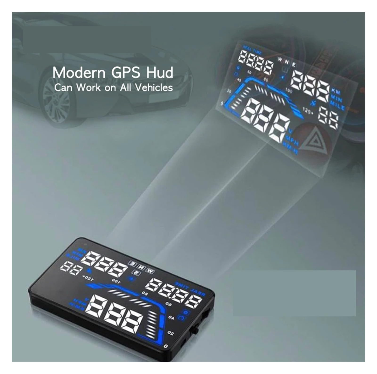 GPS OBD HUD Head Up Display For Coches Velocímetro Digital Parabrisas Proyector Indicador De Velocidad(C700S)