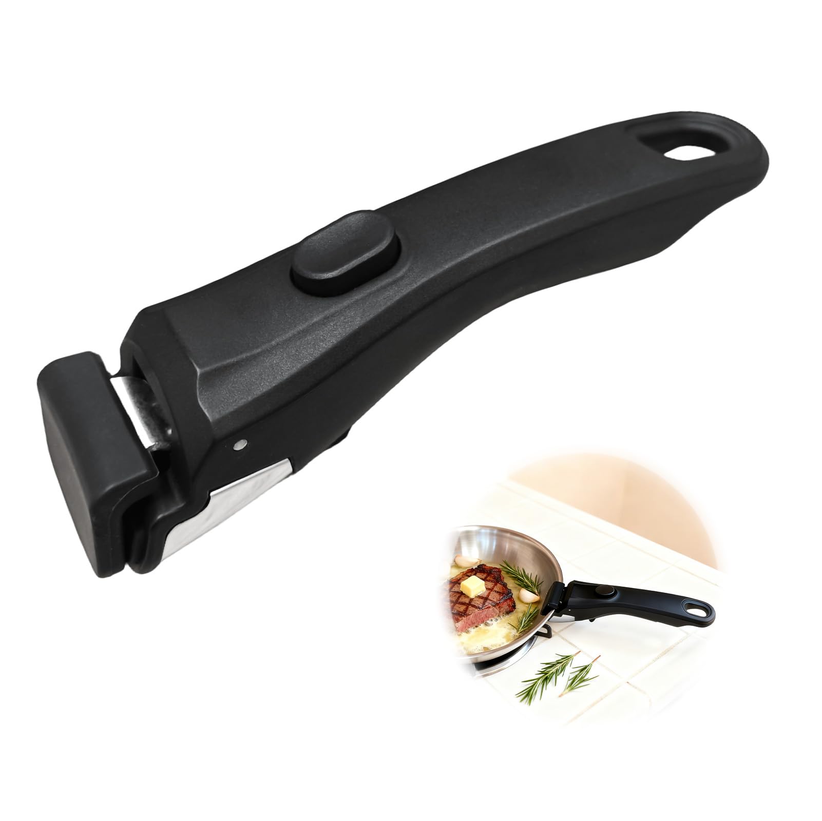 Poignée amovible universelle pour casserole et poêle | Résistante à la chaleur jusqu'à 250°C | Poignée antidérapante com