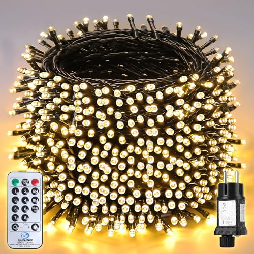 SALCAR 60m 1000er LED Lichterkette Weihnachtsbaum, 31V...