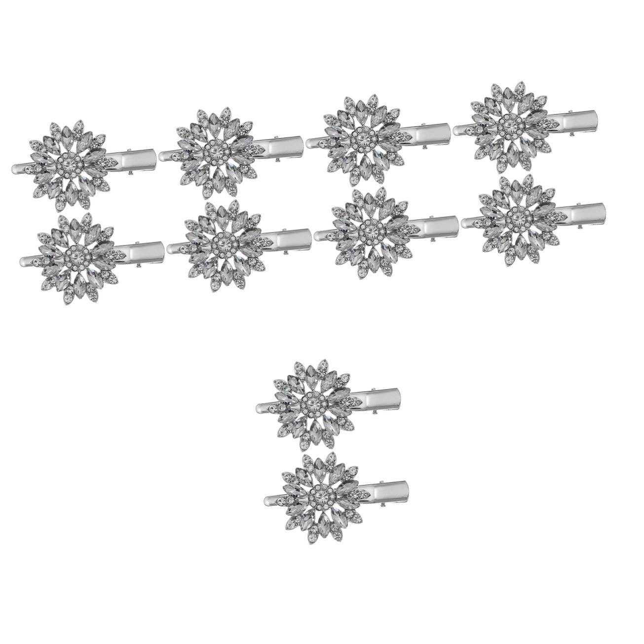 minkissy 10piezas Clip De Pelo De Diseño De y Rhinestone Horquillas De Metal Duckbill Para Mujeres y Accesorios Elegantes Para Peinados y
