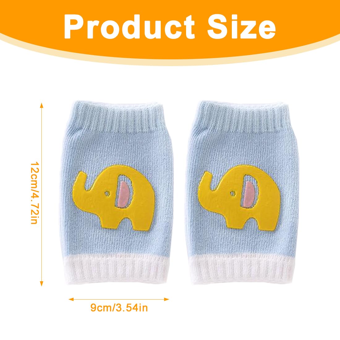Rodilleras Bebe - Rodilleras Bebe Gateo, Antideslizantes Rodilleras Bebe, Protectores De Rodilla De Niños, Calentadores de gateo con puntos de goma,Calentador De Piernas Elástico(4 Pares)