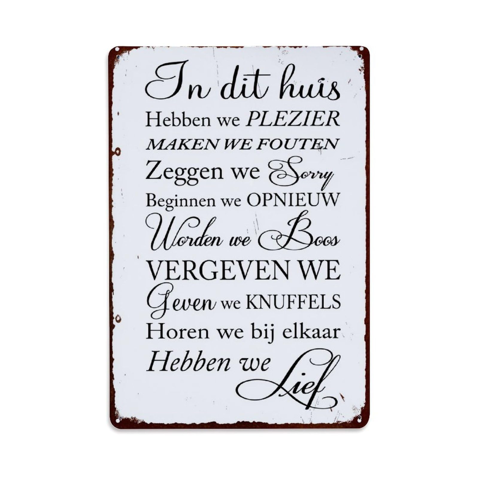 Enderetf Vintage In This House We Have Fun Tin Sign Metal Poster, Home Bar Garage Man Cave Cafe Indoor & Outdoor Wall Decoration 8X12inches