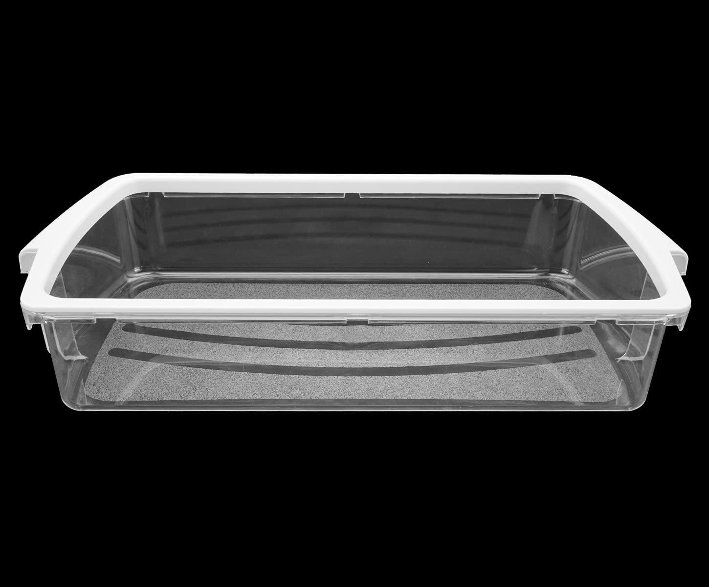 2 Pack W10321304 Refrigerator Door Shelf Bin with White Band on top Compatible with Whirlpool Refrigerators - Replaces WPW10321304, AP6019471, 2171046, 2179574, 2179575, Clear