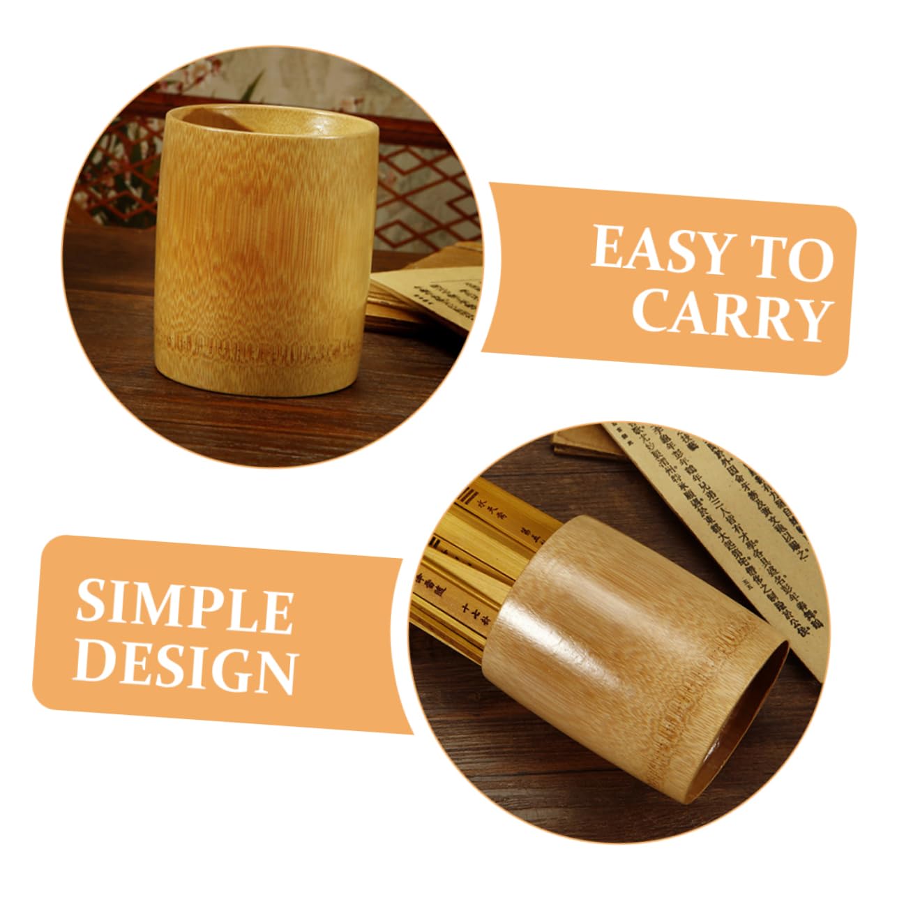 ERINGOGO Divination Prop Set Bamboo Sticks for Hexagram 64 Sticks Chinese Style Divination Game