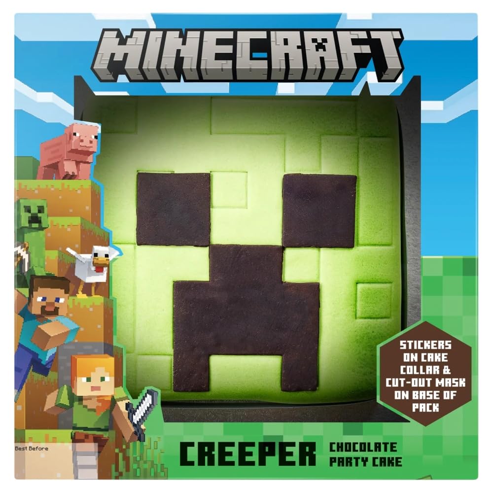 Minecraft Creeper Chocolate Celebration Cake 1096g