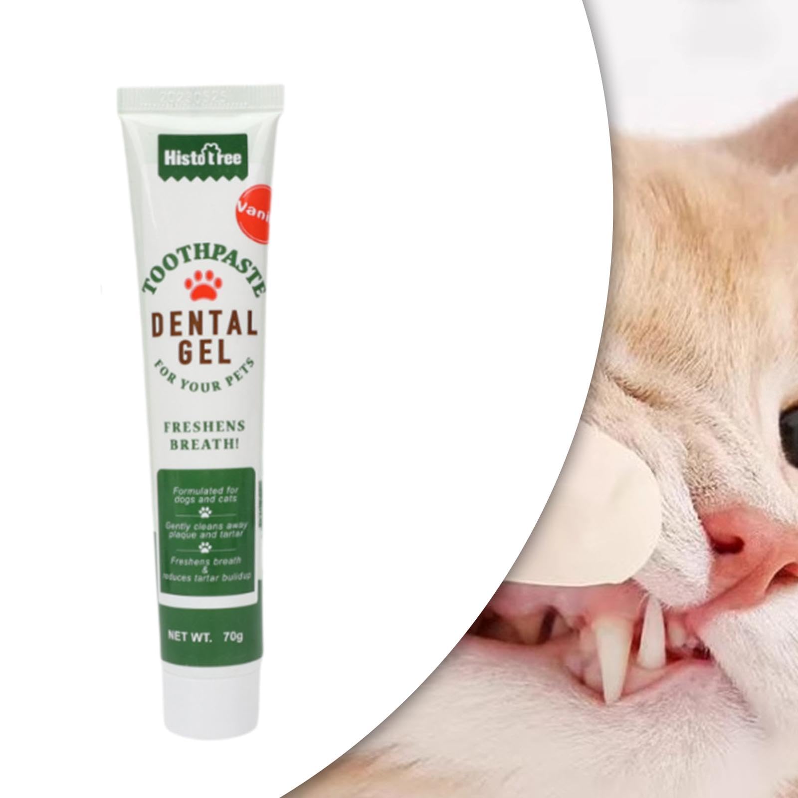 Qianly Pasta de Dientes para Perros Y Gatos, Cuidado Esencial, Vainilla
