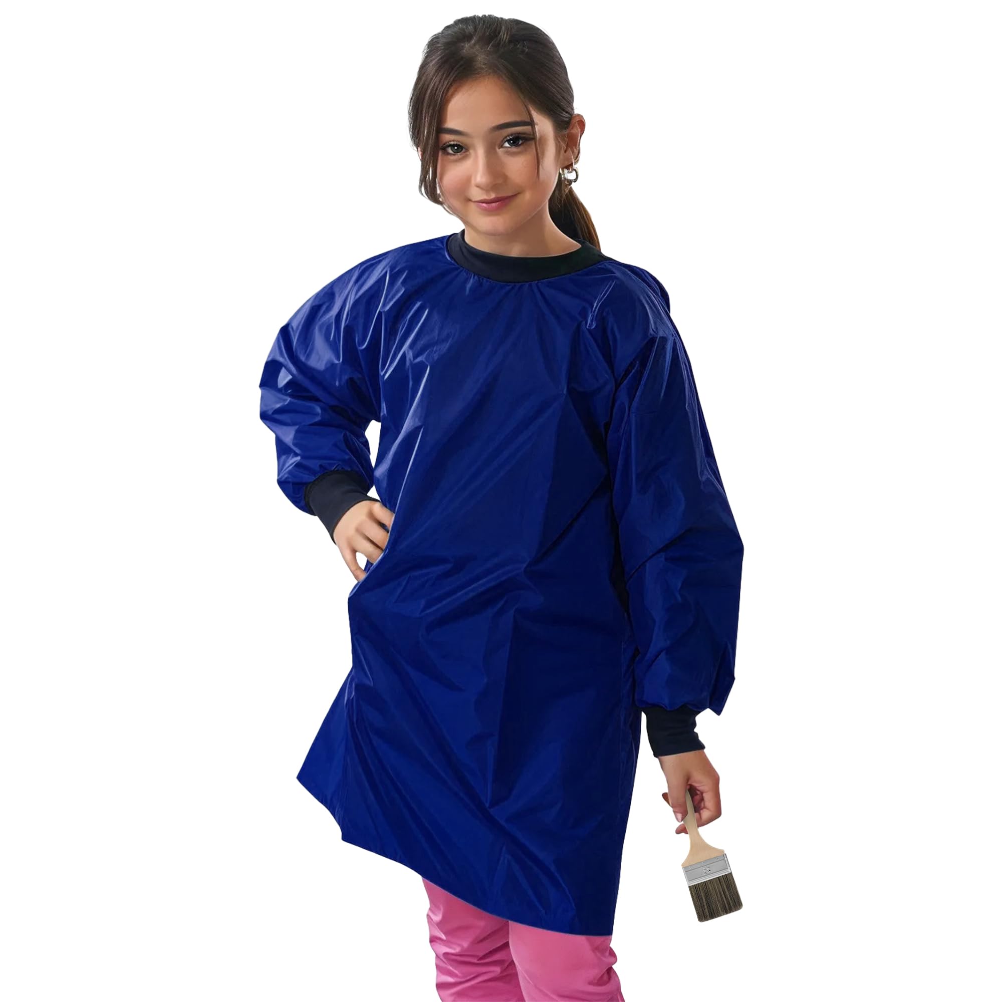 ND Sports School Kids Craft Time Art Class Protective Wipe Clean Smock Apron Age 2-14 Yrs Multicolours