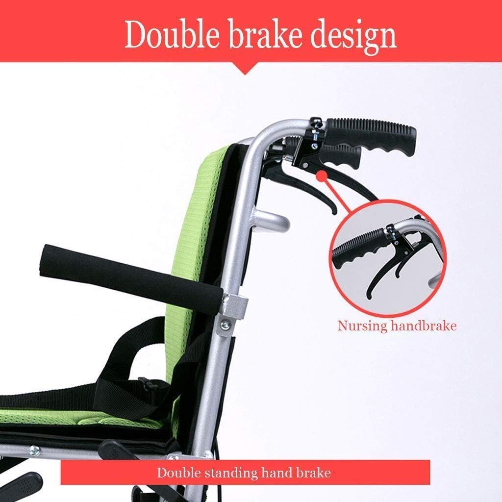 Silla de ruedas, luz plegable portátil simple viejo viaje scooter minusválidos carro, portátil