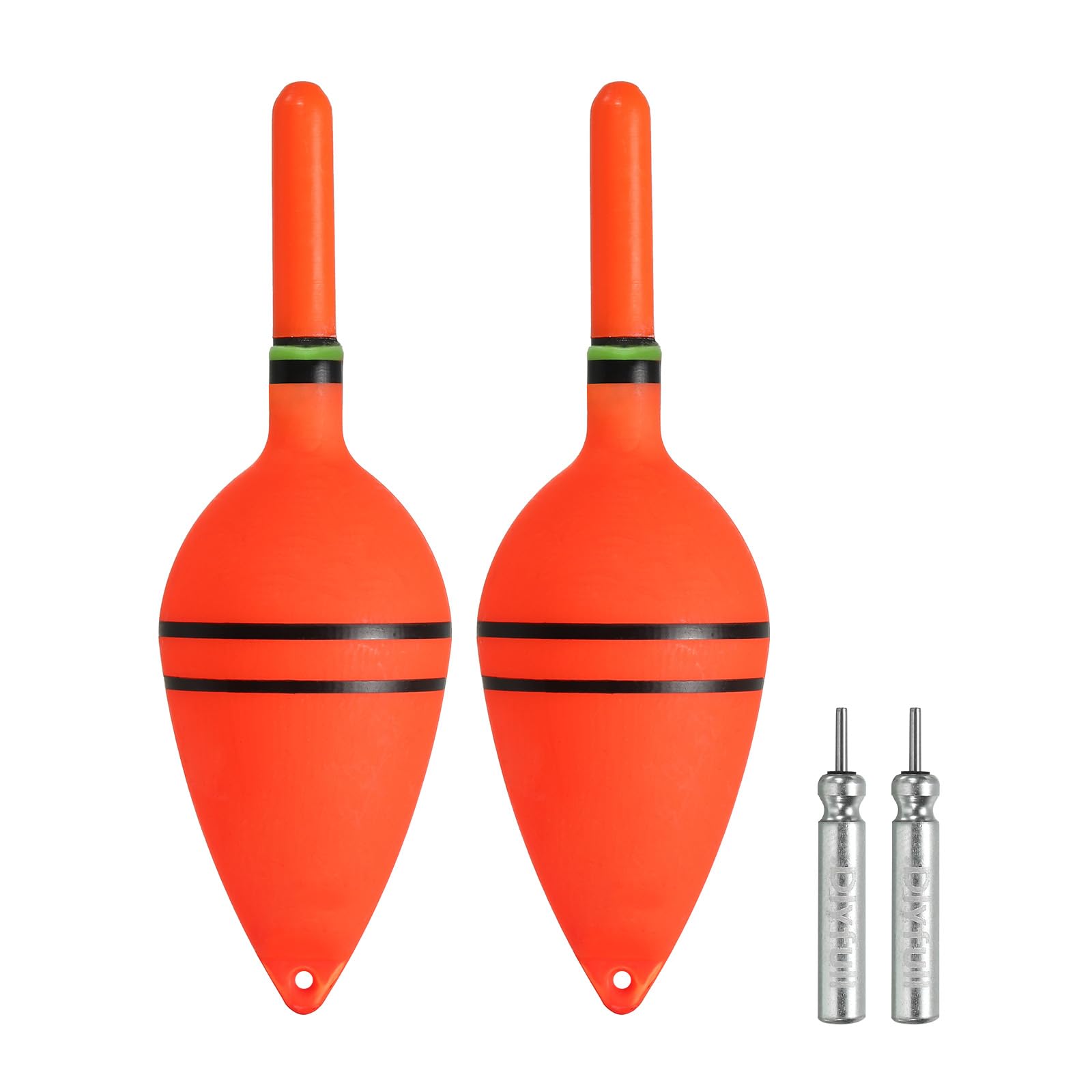 PATIKIL 0.5oz Lighted Fishing Slip Bobbers, 2 Pack EVA Light Up in Red Fishing Float with Battery for Night Fishing