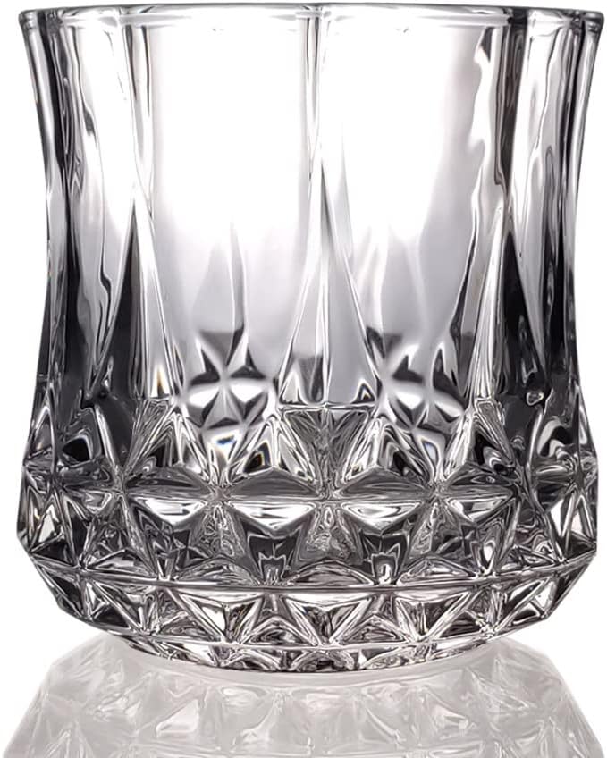 Cylindrical Crystal Glass Diamond Glass Whiskey Glass Foreign Wine Glass European Classical Home Set Water Glass