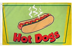 AZ FLAG - Premium Hot Dogs Banner - Outdoor Flag Vivid Colors