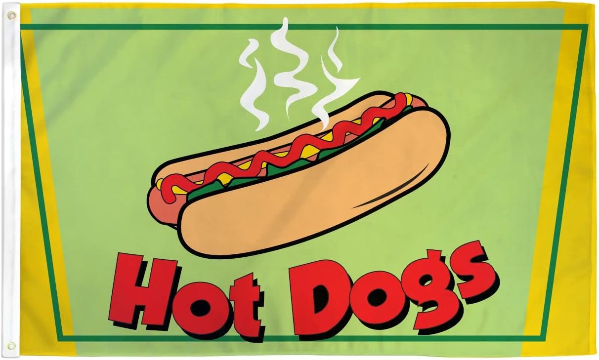 AZ FLAG Hot Dogs Flag 3x5 Ft 100D Polyester hot dog