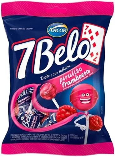 PIRULITO 7 BELO 500g FRAMBOESA