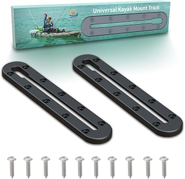 Huntury Kayak Track, Kayak Low Profile Track, Kayak Rail, Kayak Accessories Mount Track, Kayak Gear Track for Fishing Rod Holder, Fish Fider, Cup Holder, Anchor Cleats
