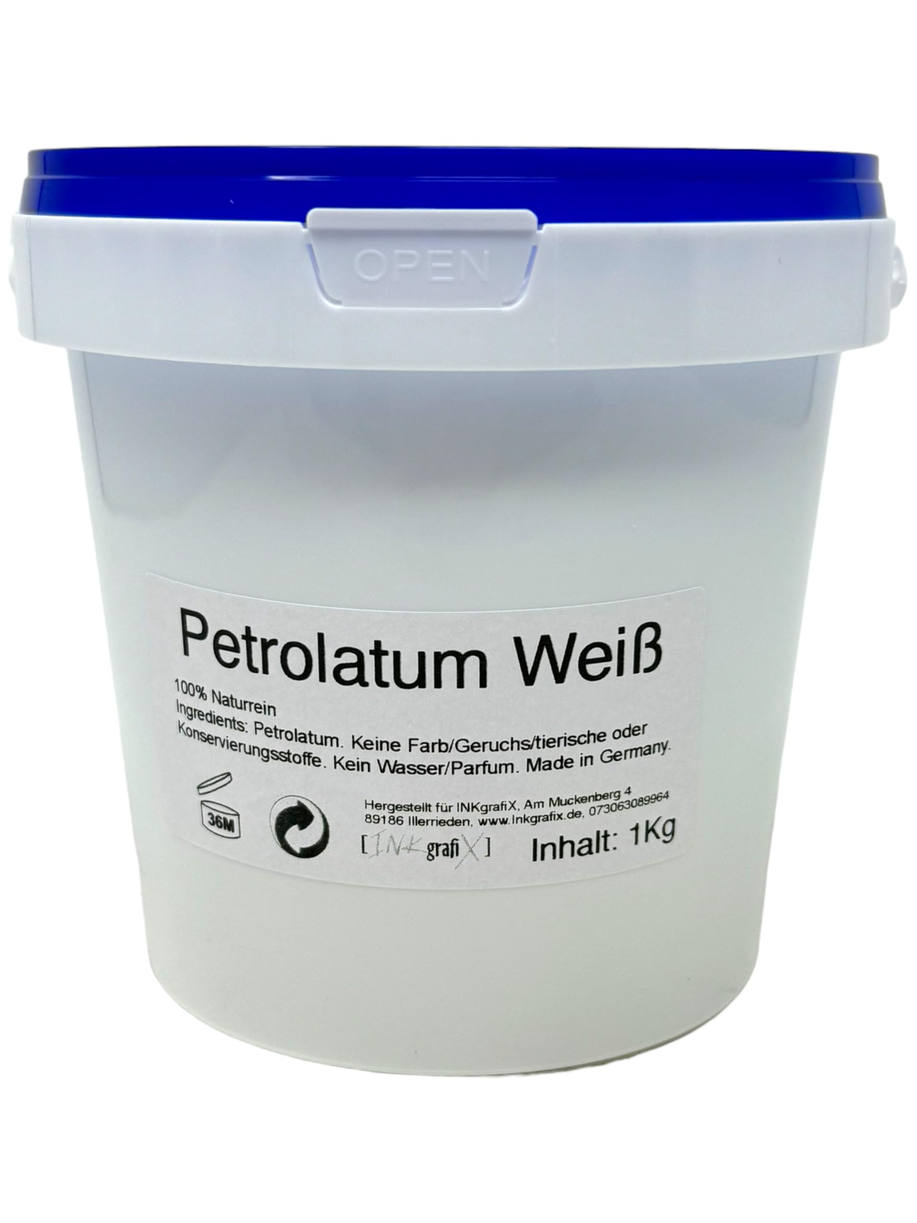 2 x 1 kg wazelina biała – INKgrafiX® Niemcy – STUDIO – IG60471 – krem do tatuażu pielęgnacja tatuażu