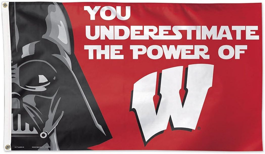 NCAA University of Wisconsin 15926215 Deluxe Flag, 3' x 5'