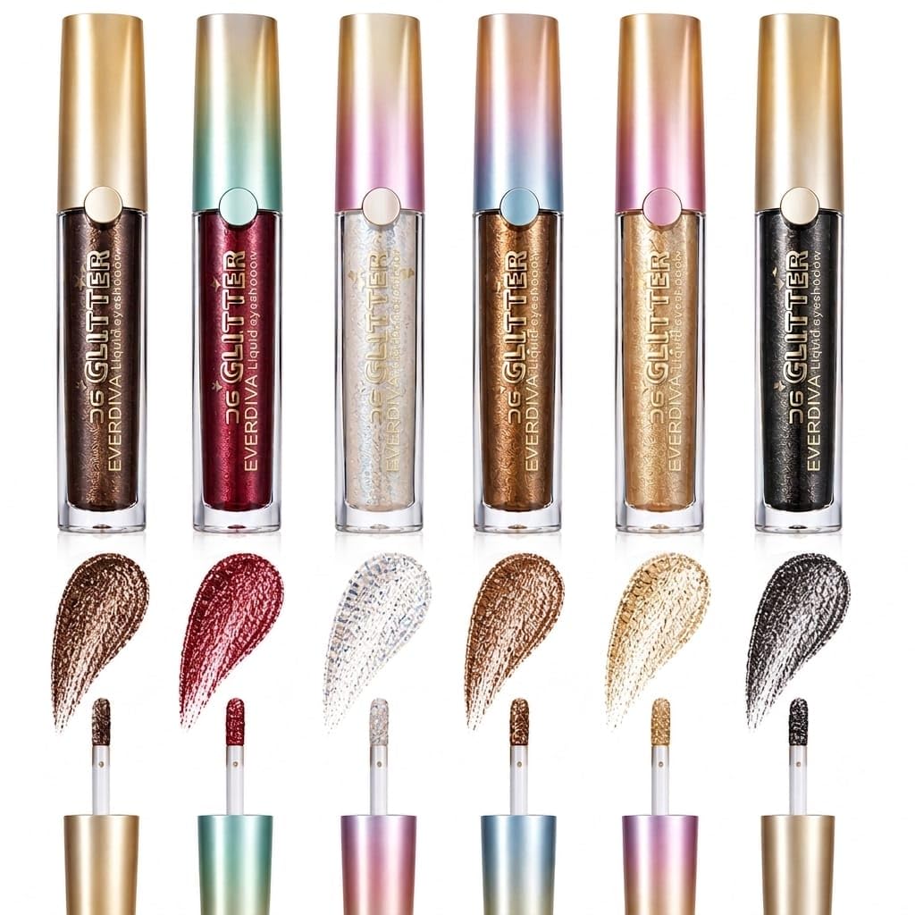 6 Pcs Metallic Liquid Glitter Eyeshadow Set for Women & Girls | Waterproof Shimmer Eye Makeup | Long-Lasting Highly Pigmented Glitter Eyeshadow Kit-image-11