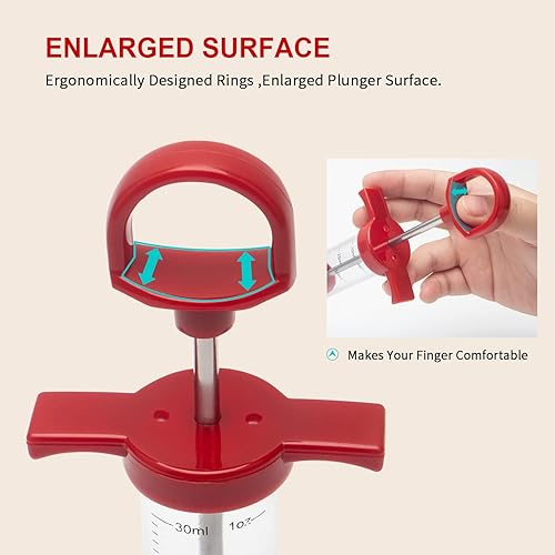 Miniatura 3 de Ofargo Jeringa inyectora de carne, inyectores de carne para ahumar y barbacoa con 2 agujas inyectoras de adobo adobos inyectores para carnes, pavo,