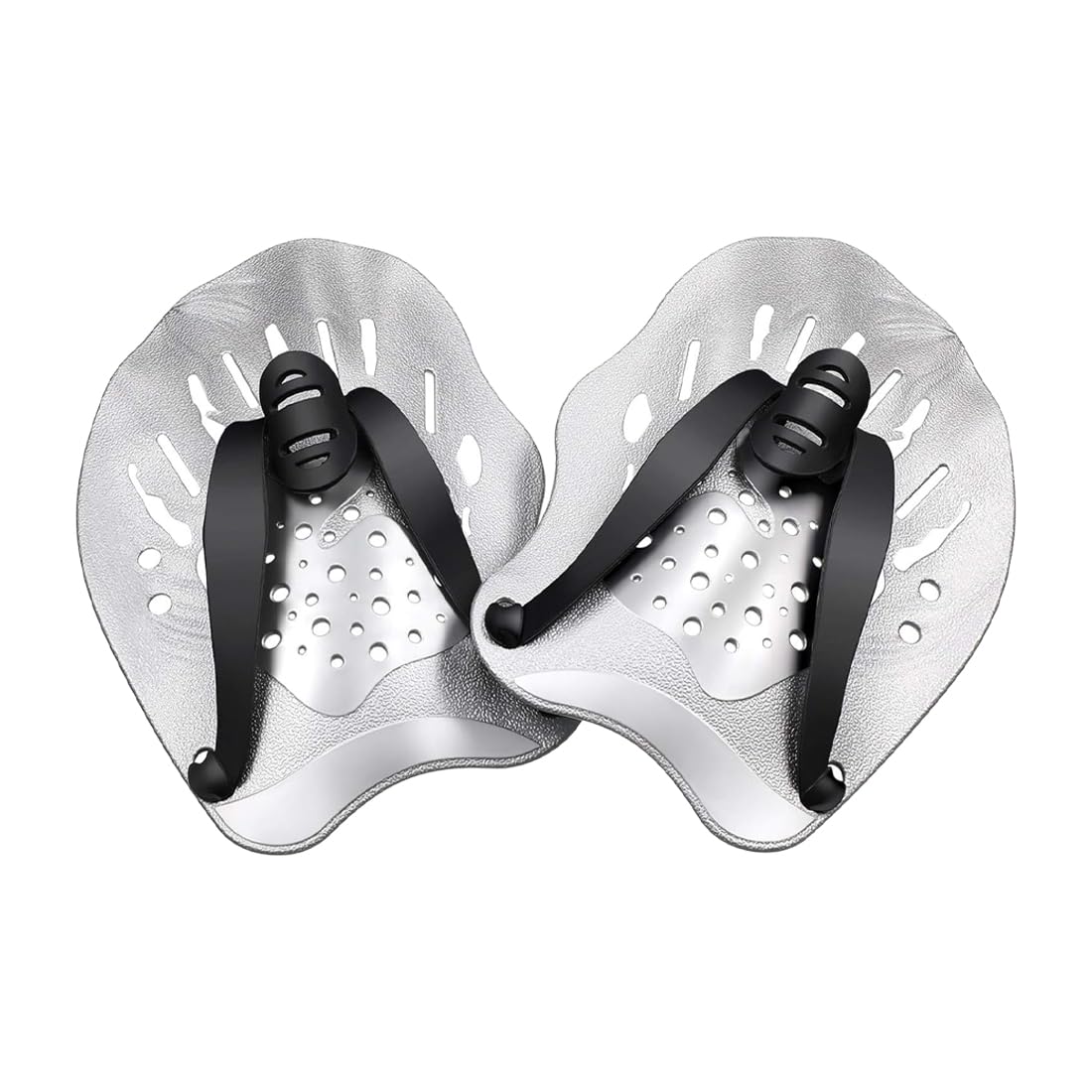 1 Coppia di Mano Paddles Nuoto, Pagaia Regolabile per Nuoto, con Cinghie Regolabili, Accessori per l'Allenamento per Adulti Unisex