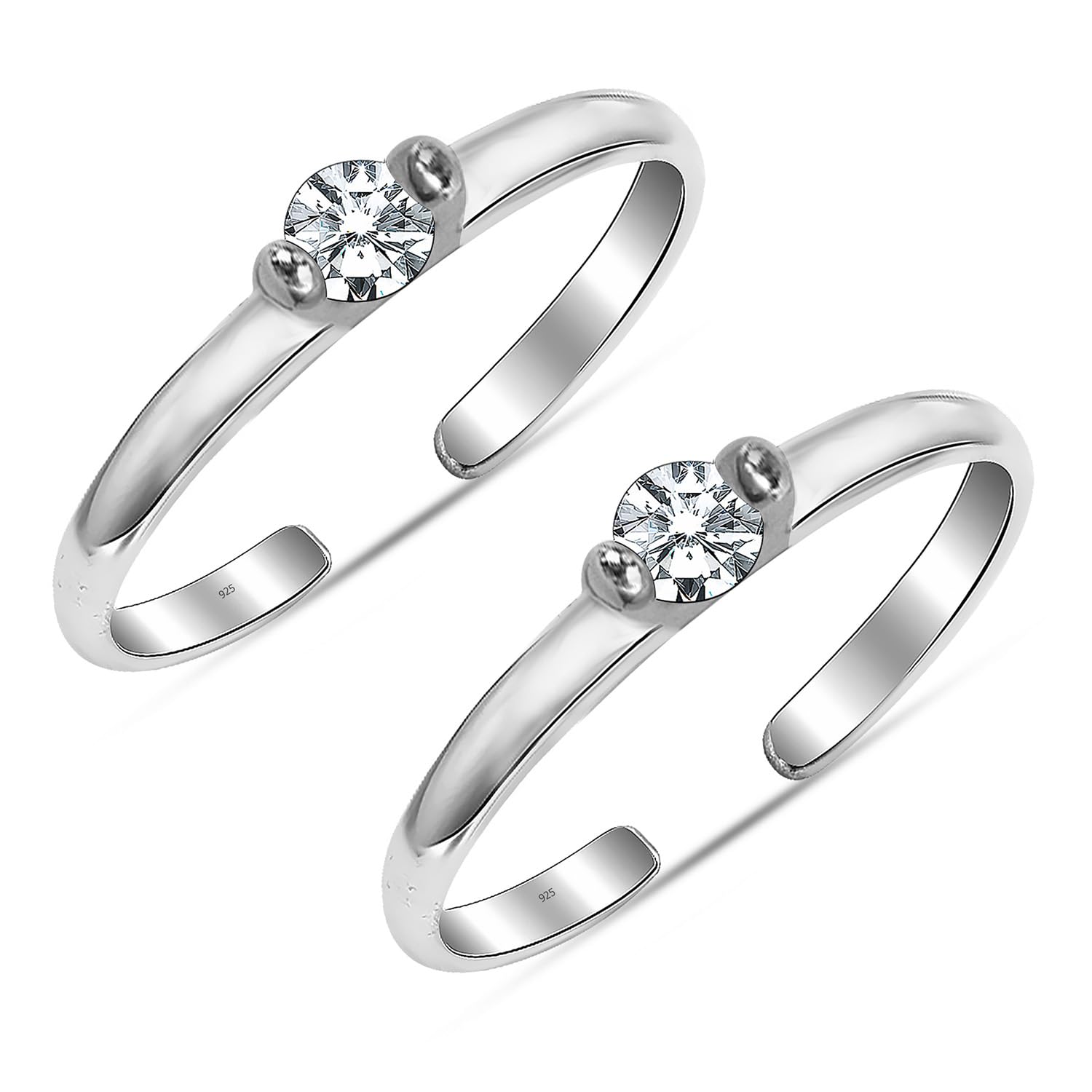 Pure 925 Sterling Silver Toe Rings for Women | BIS Hallmarked Toering Foot Jewelry Gift for Birthday Wedding Anniversary