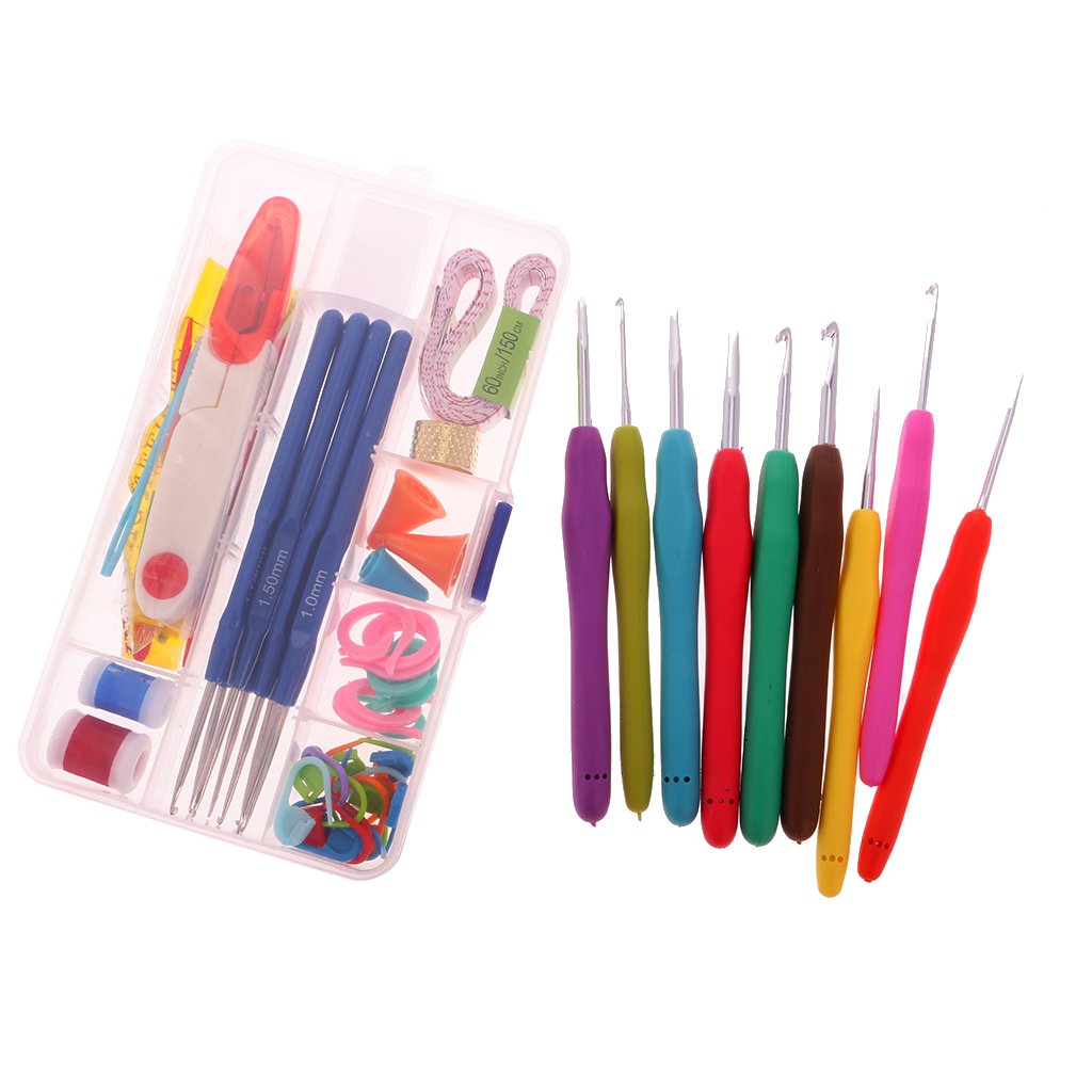 Bayougo Best Sewing Tool Set Crochet Hooks Needles Knitting Craft Case