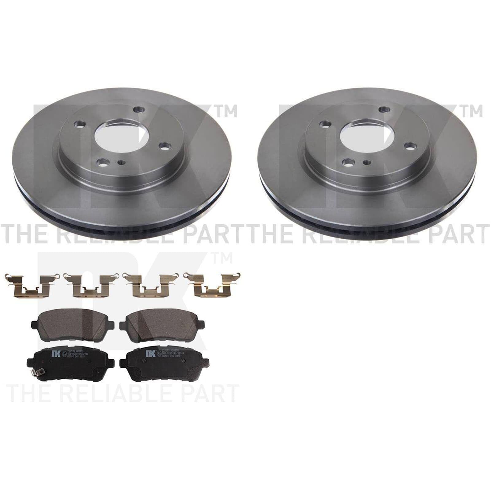 NK Bremsscheiben 258mm + Beläge vorne | 202580 + 222573 Kompatibel mit Fiesta VI (CB1, Ccn),fiesta VI Van