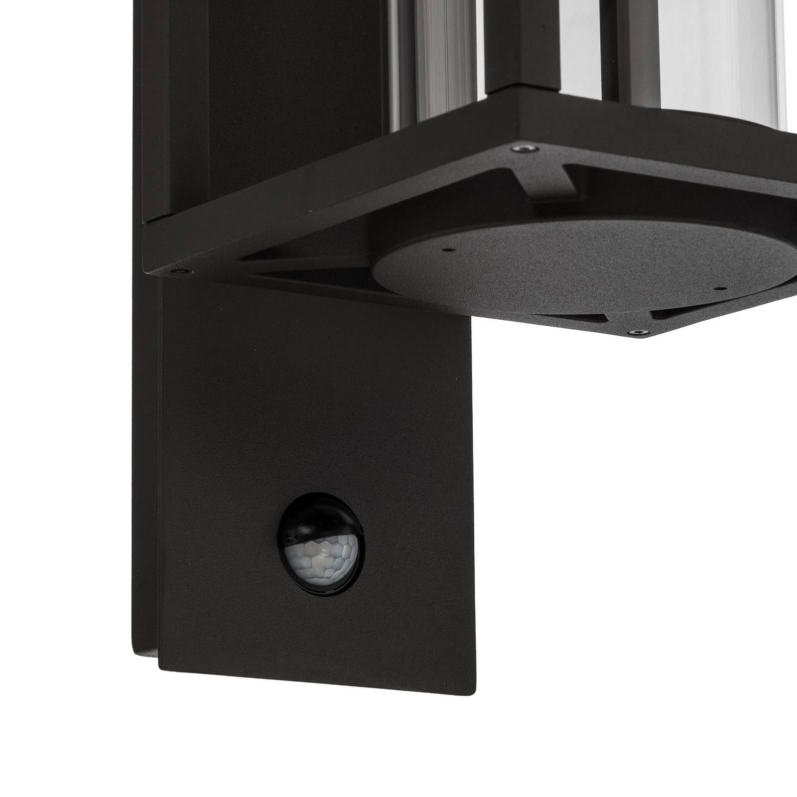 Lucande Applique da esterni dimmerabile con sensore di movimento (Moderno) colore Nero, in Alluminio parete esterna/parete casa abitazione terrazzo und balcone